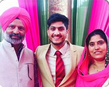 Gurnam Bhullar with his parents