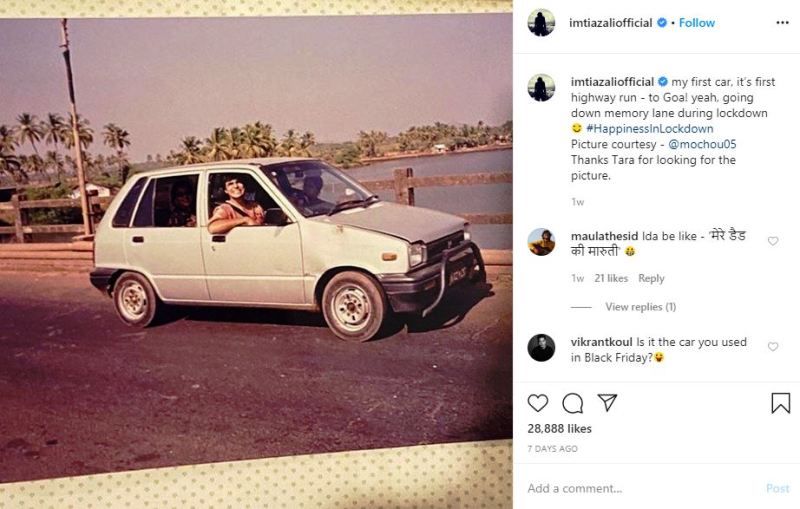 Imtiaz Ali's Instagram Post About His First Car
