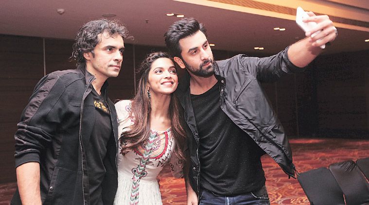 Imtiaz Ali with Ranbir Kapoor and Deepika Padukone
