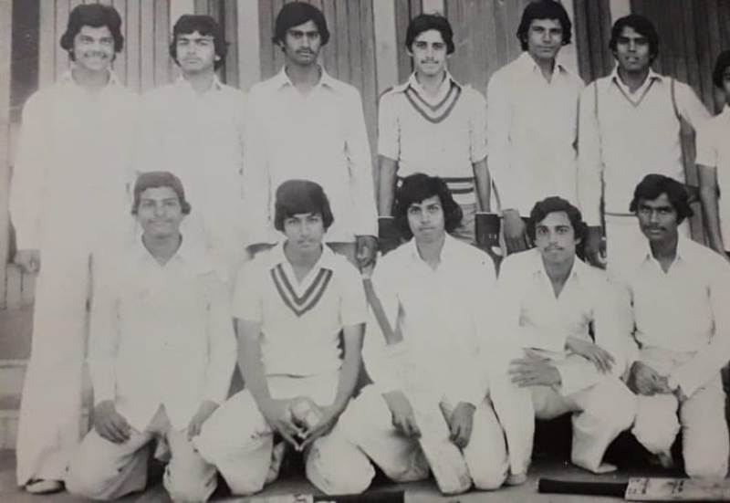 Jawed with his cricket team