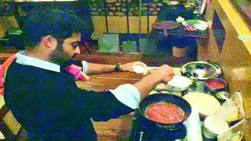Jr NTR cooking food for his wife