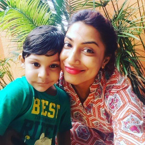 Kranti Redkar with her nephew