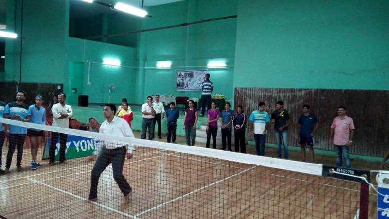 Pramod Sawant Playing Badminton