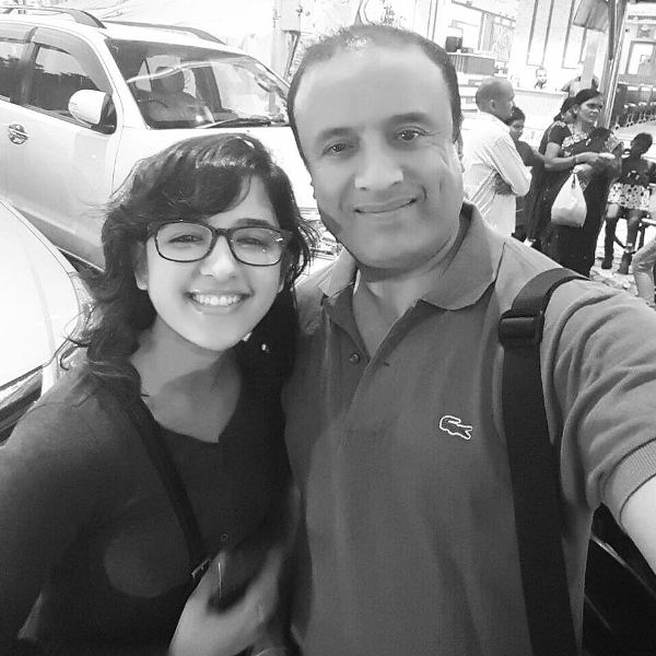 Shirley Setia with her father