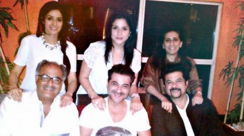 Sunita Kapoor with her husband, brothers-in-law, and sisters-in law