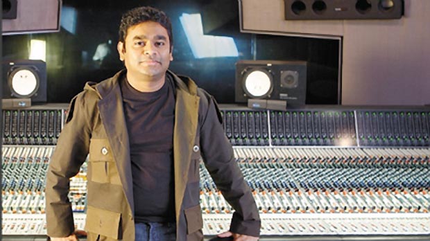 A. R.Rahman in his recording studio