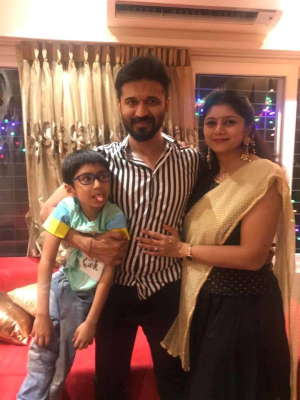 Amit Trivedi With His Wife Krutee And Son Yaman