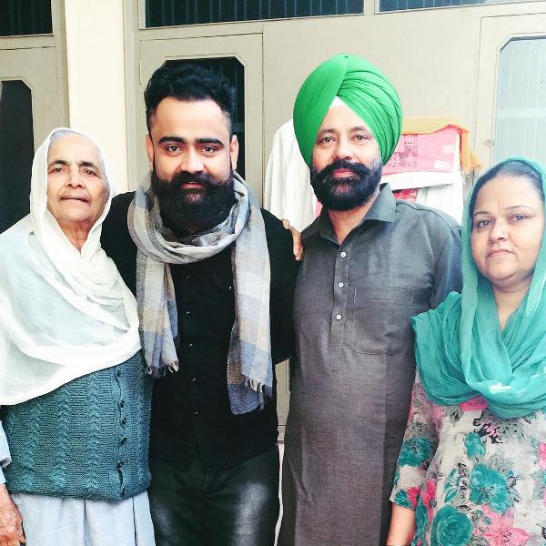Amrit Maan with his family