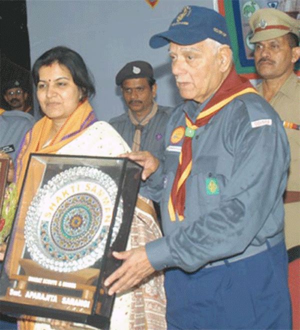Aparajita Sarangi Receiving Shakti Samman