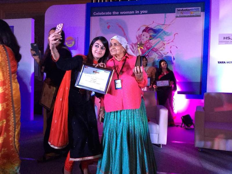 Chandro Tomar posing with HT Women Award