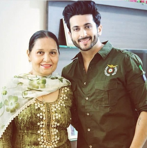Dheeraj Dhooper with his mother
