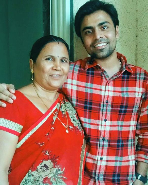 Jitendra Kumar with His Mother