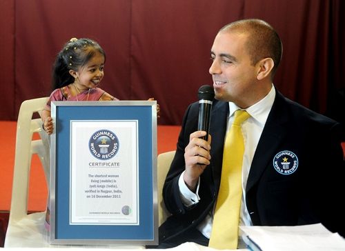 Jyoti Amge Being Awarded The World's Smallest Woman Title