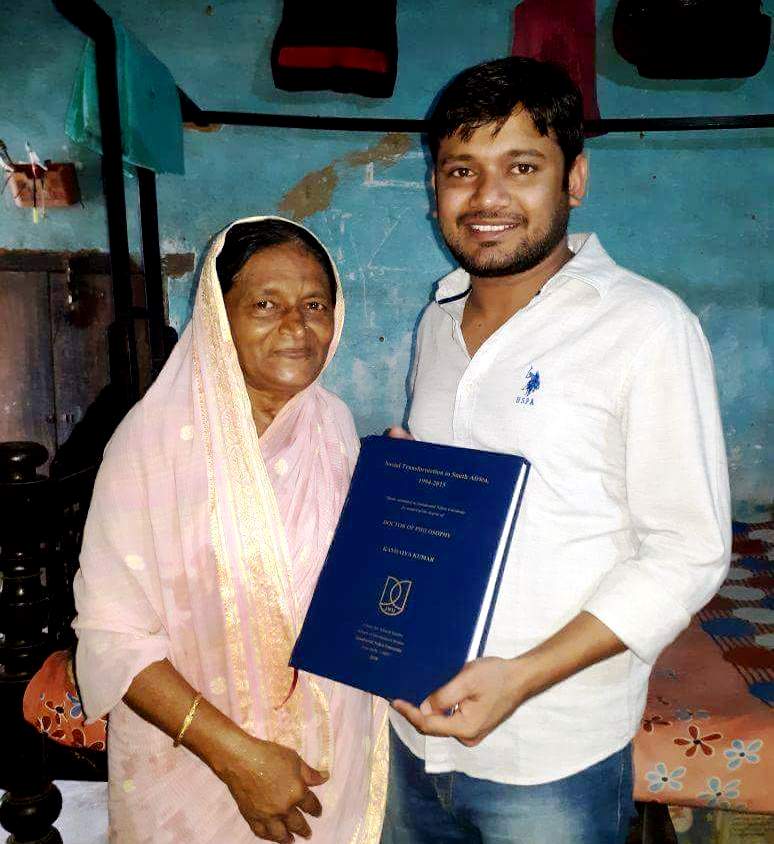 Kanhaiya Kumar With His Mother Meena Devi