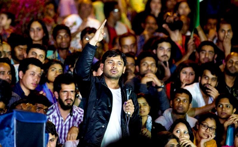 Kanhaiya Kumar Addressing The Students After Being Released From Jail