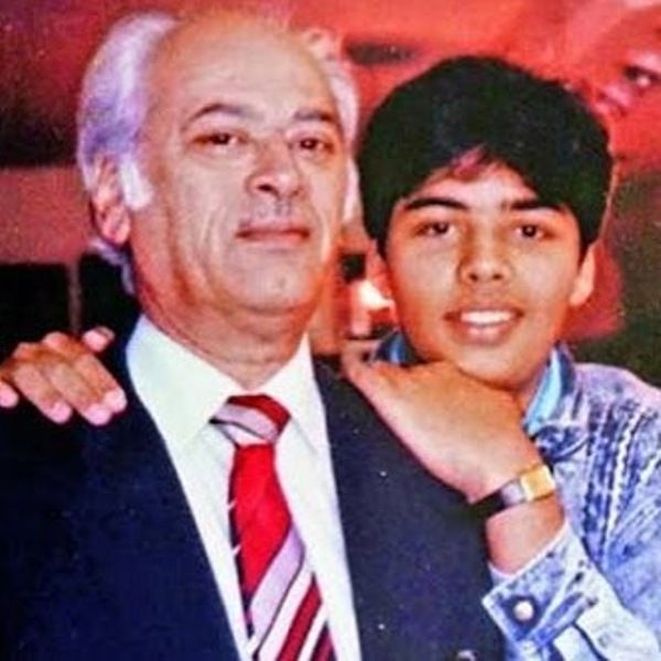 Karan Johar With His Father Yash Johar