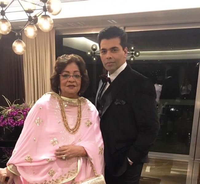 Karan Johar With His Mother Hiroo Johar