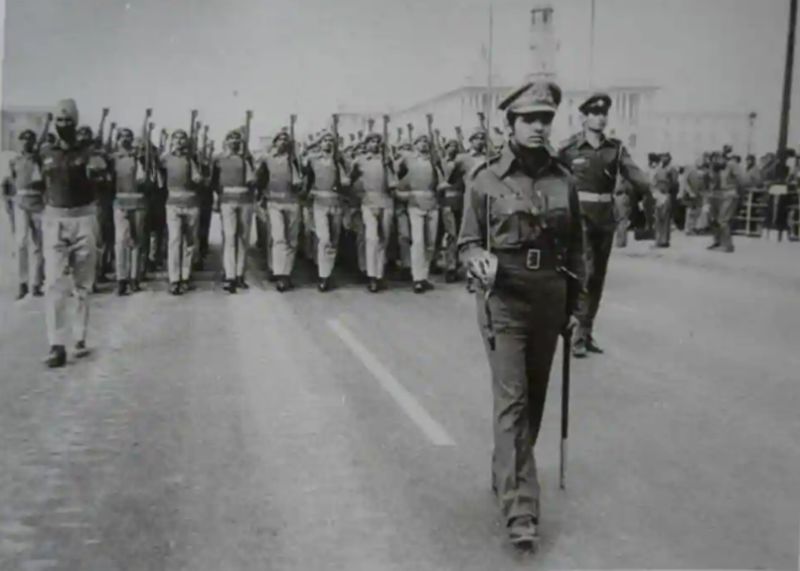 Kiran Bedi leading the Republic Day Parade in 1975