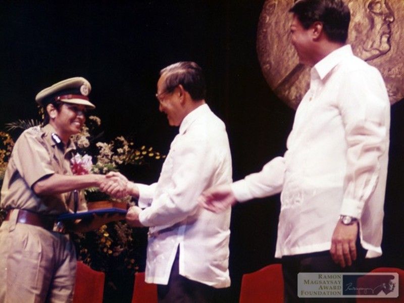 Kiran Bedi receiving the Ramon Magsaysay Award