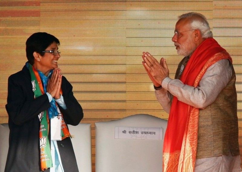 Kiran Bedi with Narendra Modi