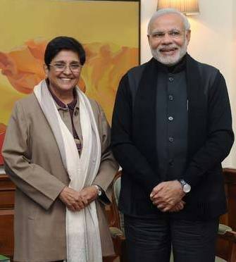 Kiran Bedi with Narendra Modi