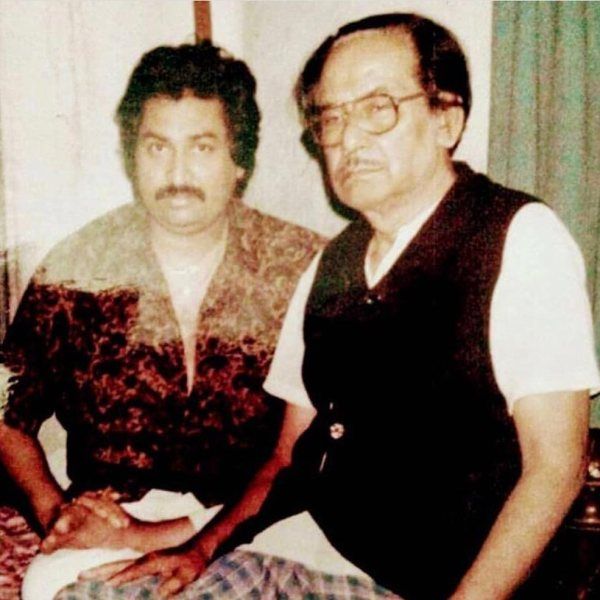 Kumar Sanu With His Father Pashupati Bhattacharya