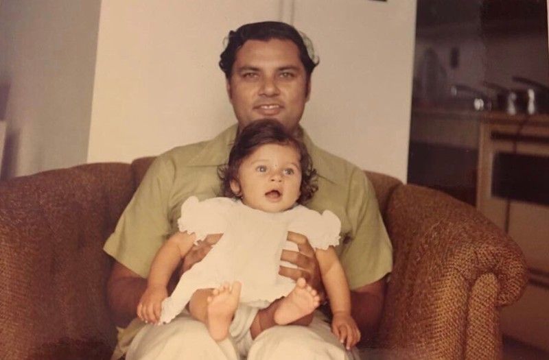 Lisa With Her Father L. K. Dutta