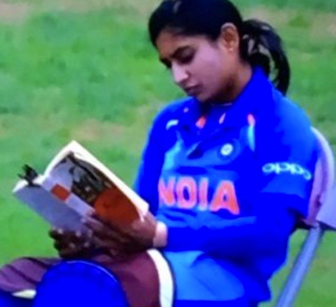 Mithali Raj Reading Before Her Match