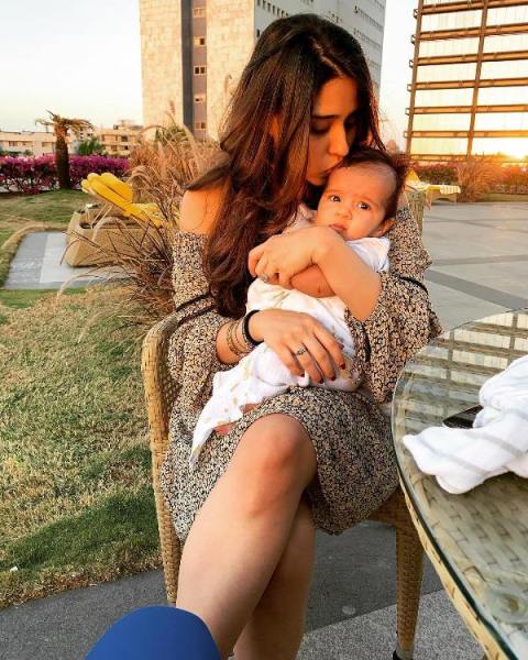 Ritika Sajdeh with her daughter