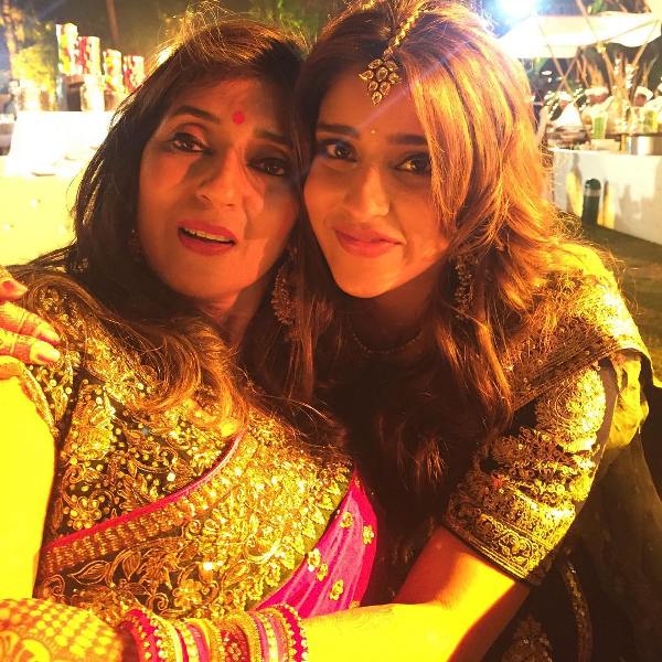 Ritika Sajdeh with her mother