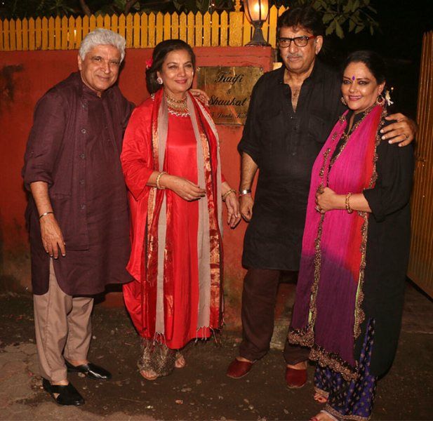 Shabana Azmi With Her Husband Javed Akhtar, her Brother Baba Azmi And Her Sister-In-Law Tanvi Azmi