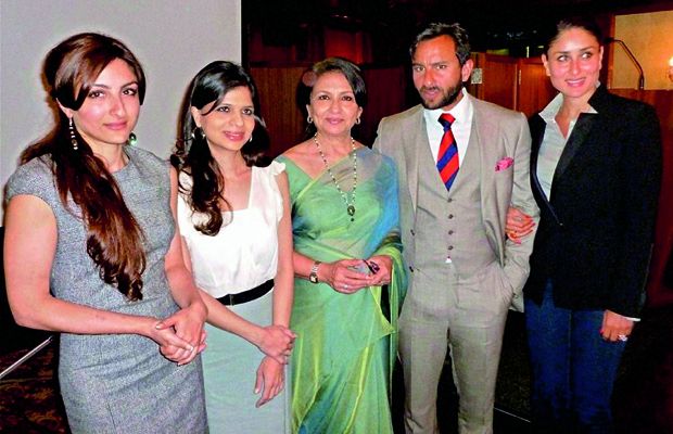 Sharmila Tagore with her family