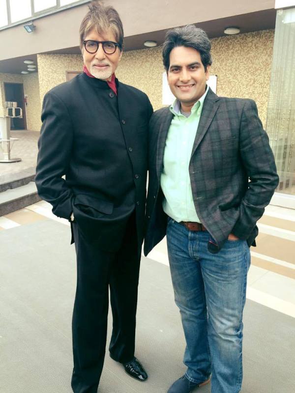 Sudhir Chaudhary with Amitabh Bachchan