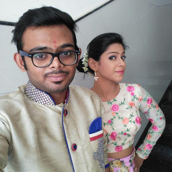 Swarda Thigale with her brother
