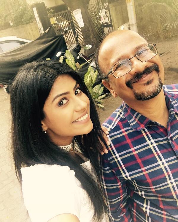 Swarda Thigale with her father