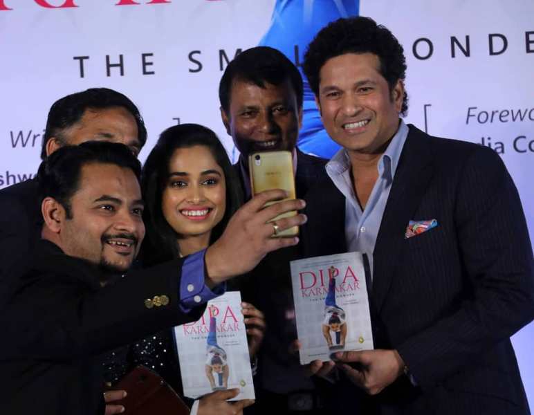 The launch event of Dipa Karmakar's autobiography