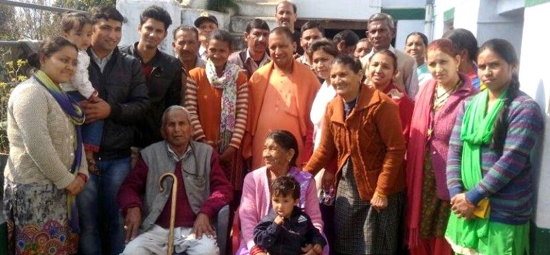 Yogi Adityanath With His Family
