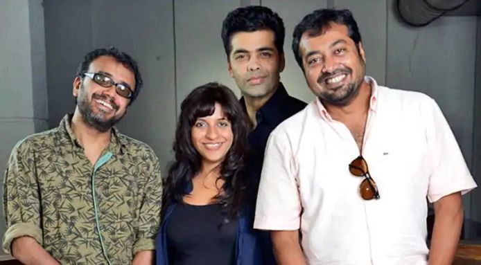 Anurag Kashyap with Zoya Akhtar, Karan Johar and Dibakar Banerjee