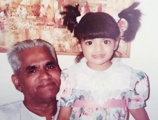 Athiya Shetty with her grandfather