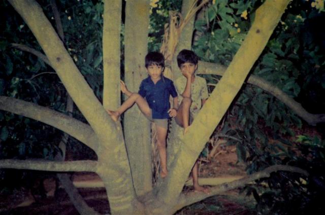 Childhood photo of Sandeep Vanga and his brother