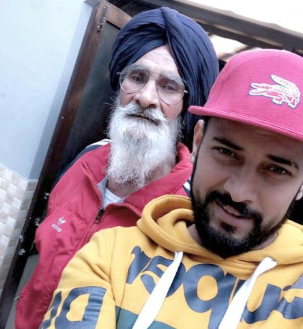 Garry Sandhu with his father