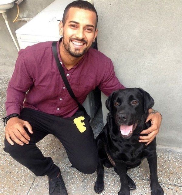 Garry Sandhu with his pet