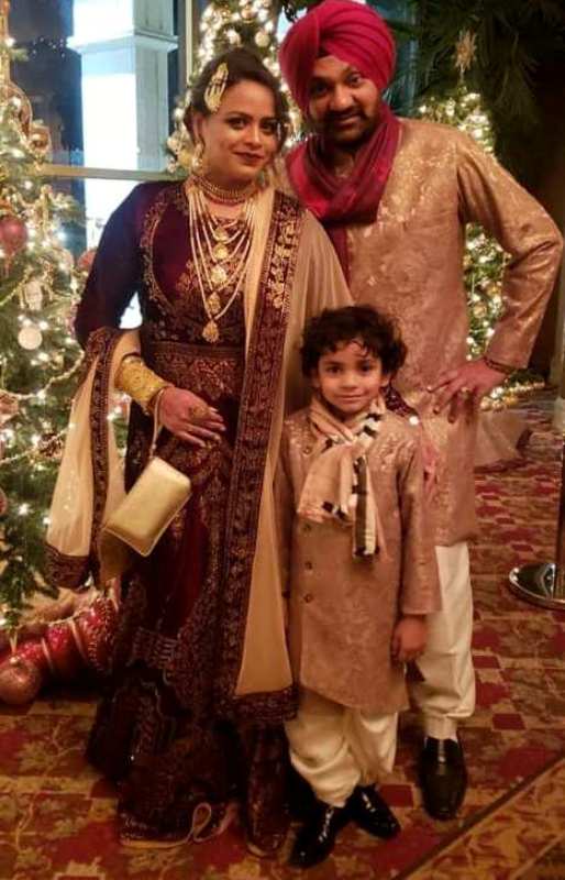 Gurlej Akhtar With Husband, Kulwinder Kally And Her Son Daanveer