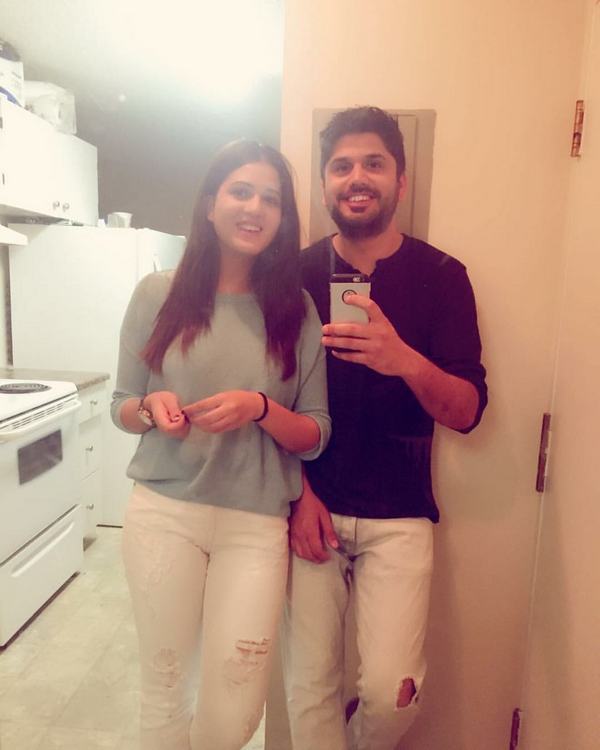 Isha Rikhi with her brother