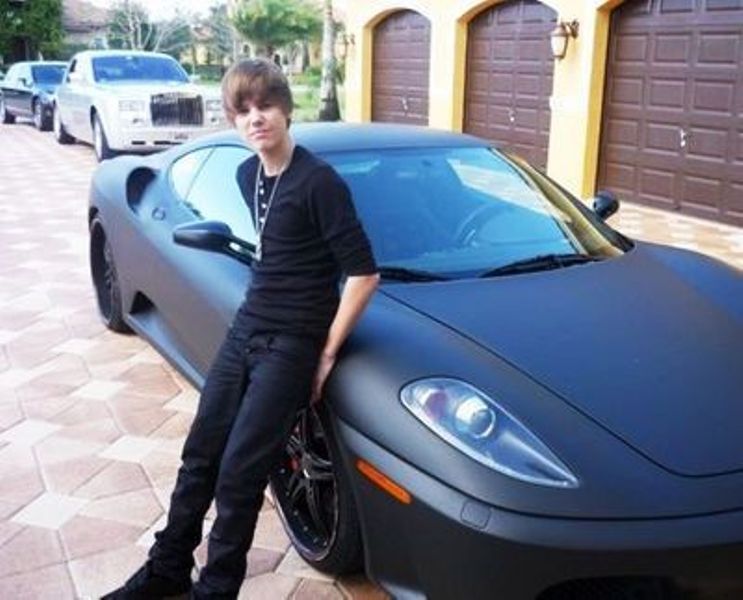 Justin With His Matte-Black Ferrari F430