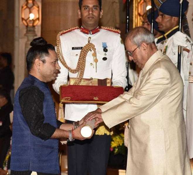 Kailash Kher Receiving Padma Shri