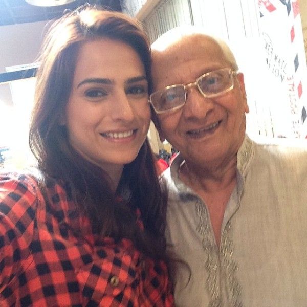 Kashmira Irani with her grandfather