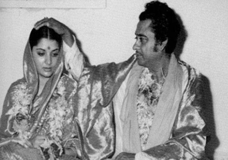 Kishore Kumar With Hiw Third Wife, Yogeeta Bali