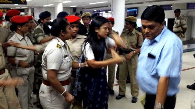 Mahua Moitra Being Taken To Detention