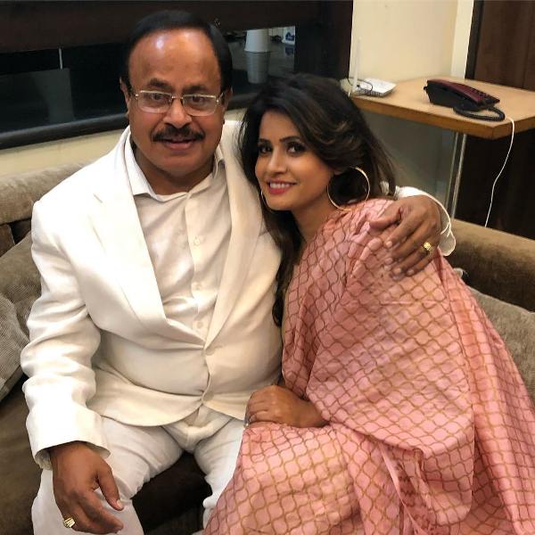 Miss Pooja with her father